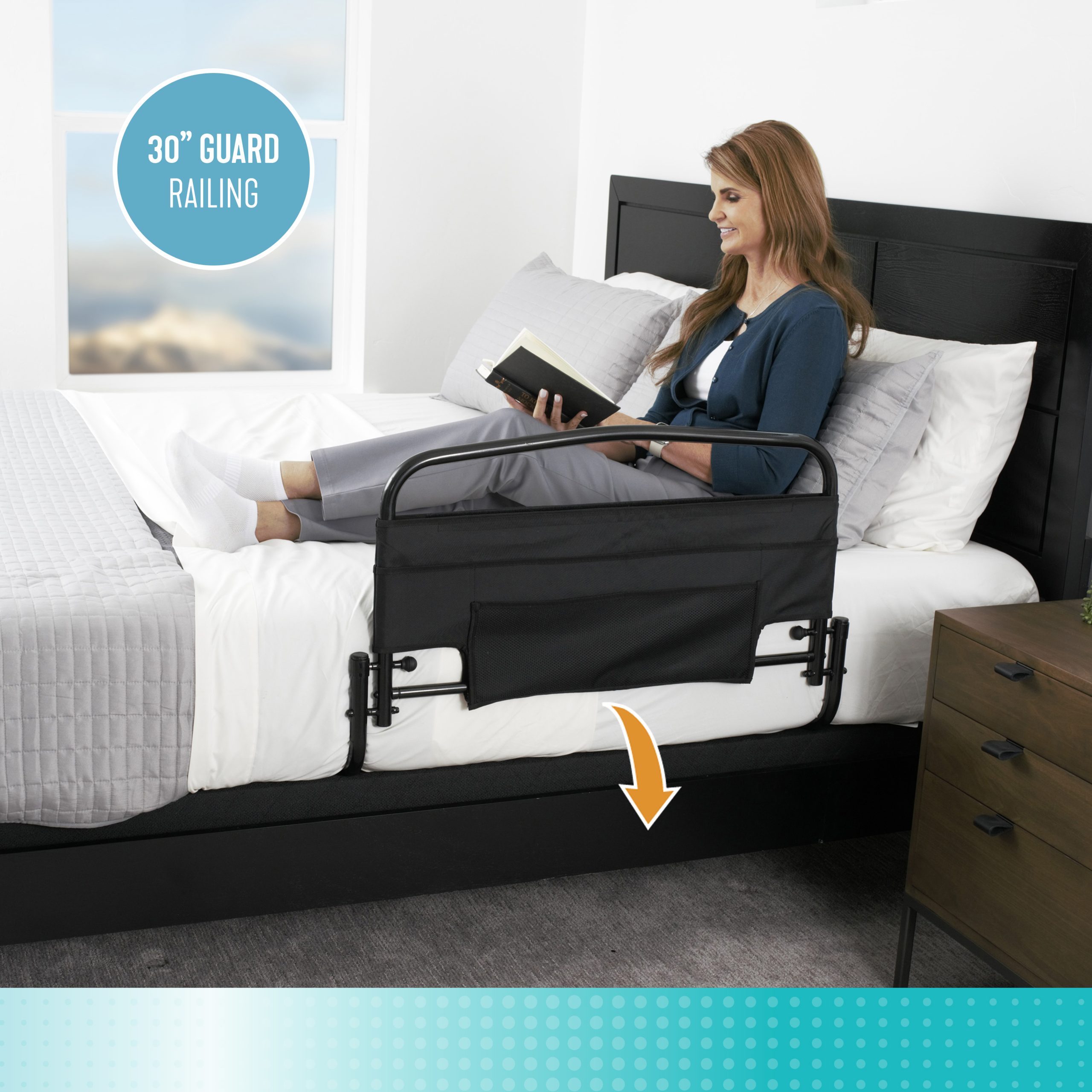 8051 30" Safety Bed Rail & Padded Pouch - Image 3