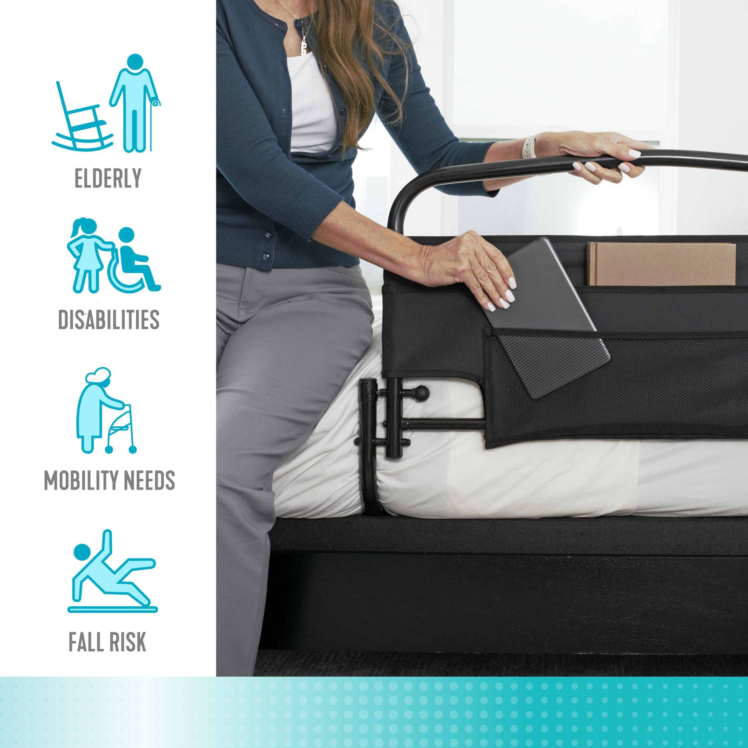 8051 30" Safety Bed Rail & Padded Pouch - Image 7