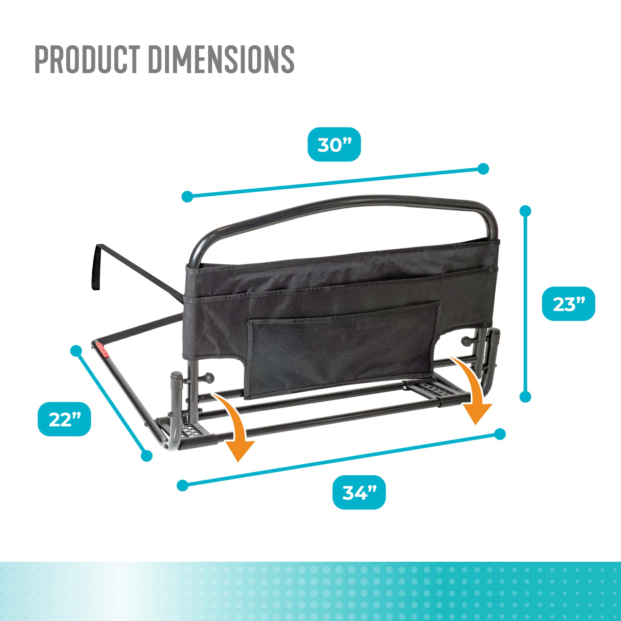 8051 30" Safety Bed Rail & Padded Pouch - Image 8