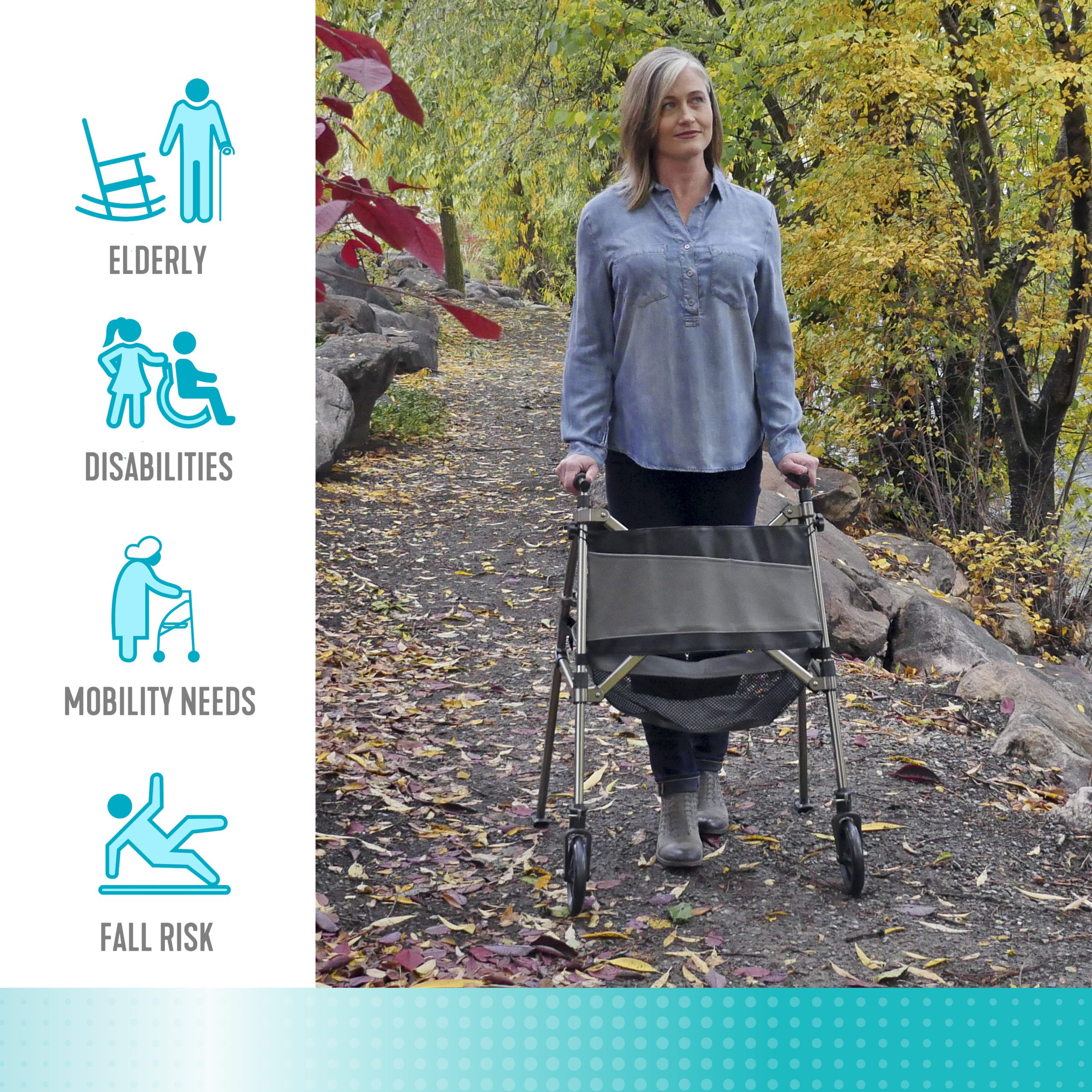 リラクビーWELLSPO 7665 Micro Elite Travel Walker - Stander Resources