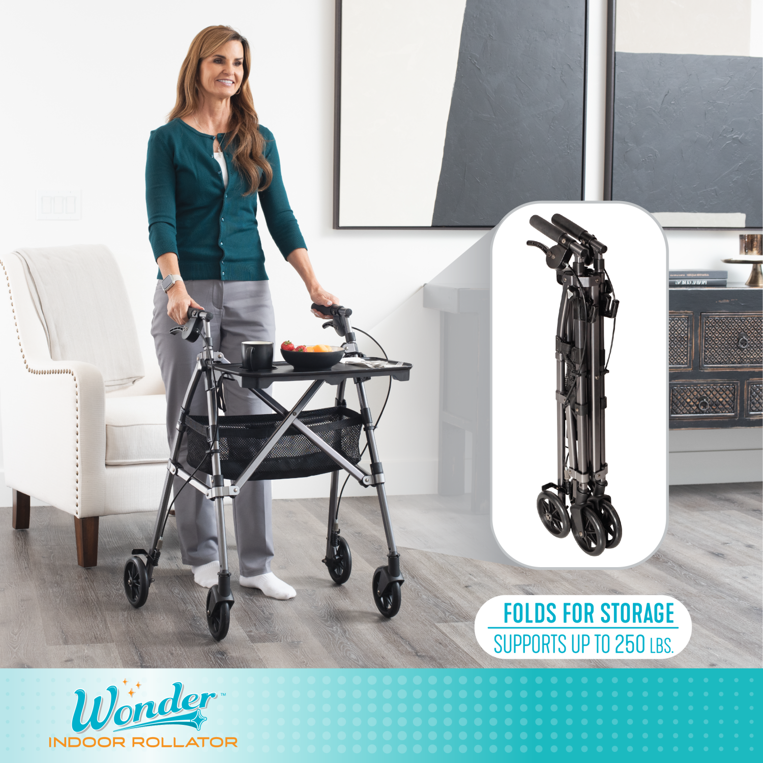 Alternative view of 4390 Wonder Indoor Rollator