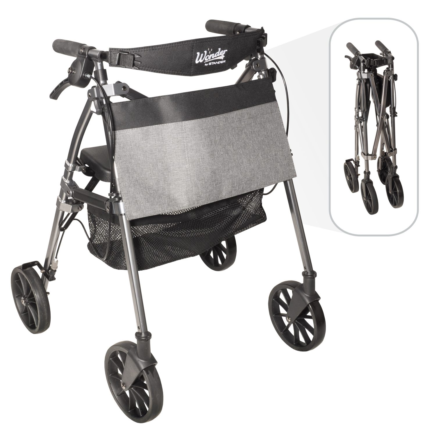 4395 Wonder Rollator Plus with 8" Wheels