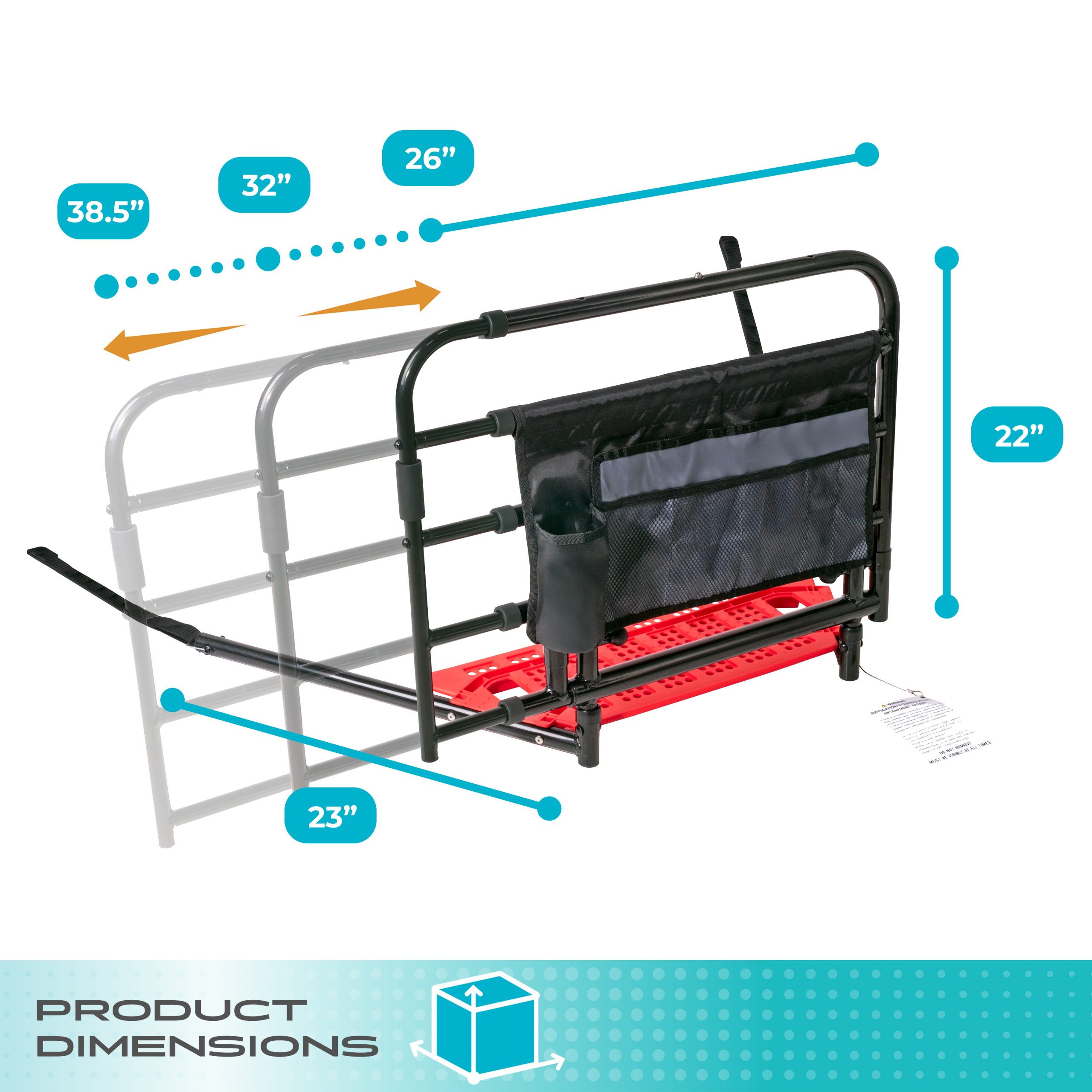 8020 Wonder Pivot Bed Rail Tall - Image 9