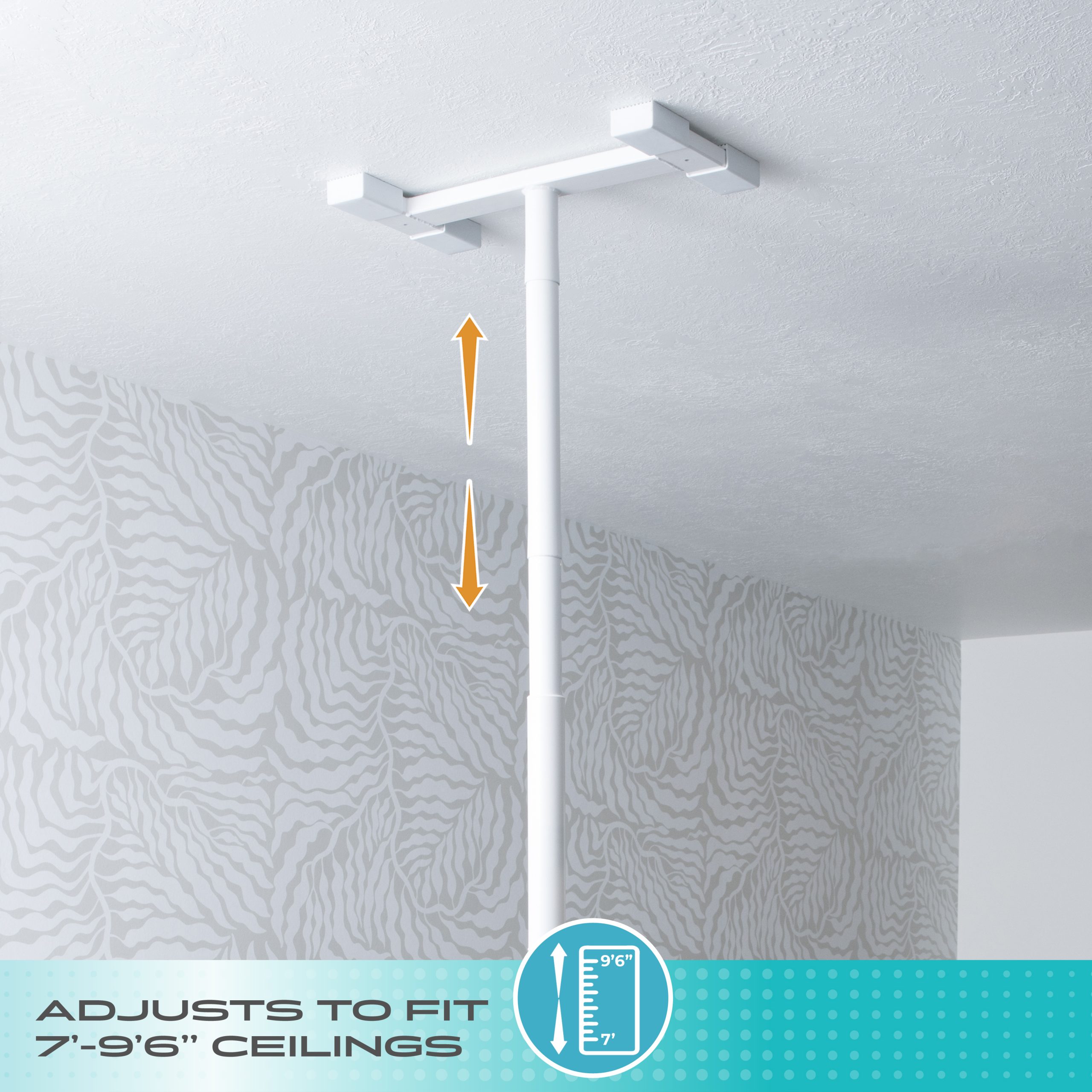8142 Double Handle Floor to Ceiling Grab Bar - Image 6