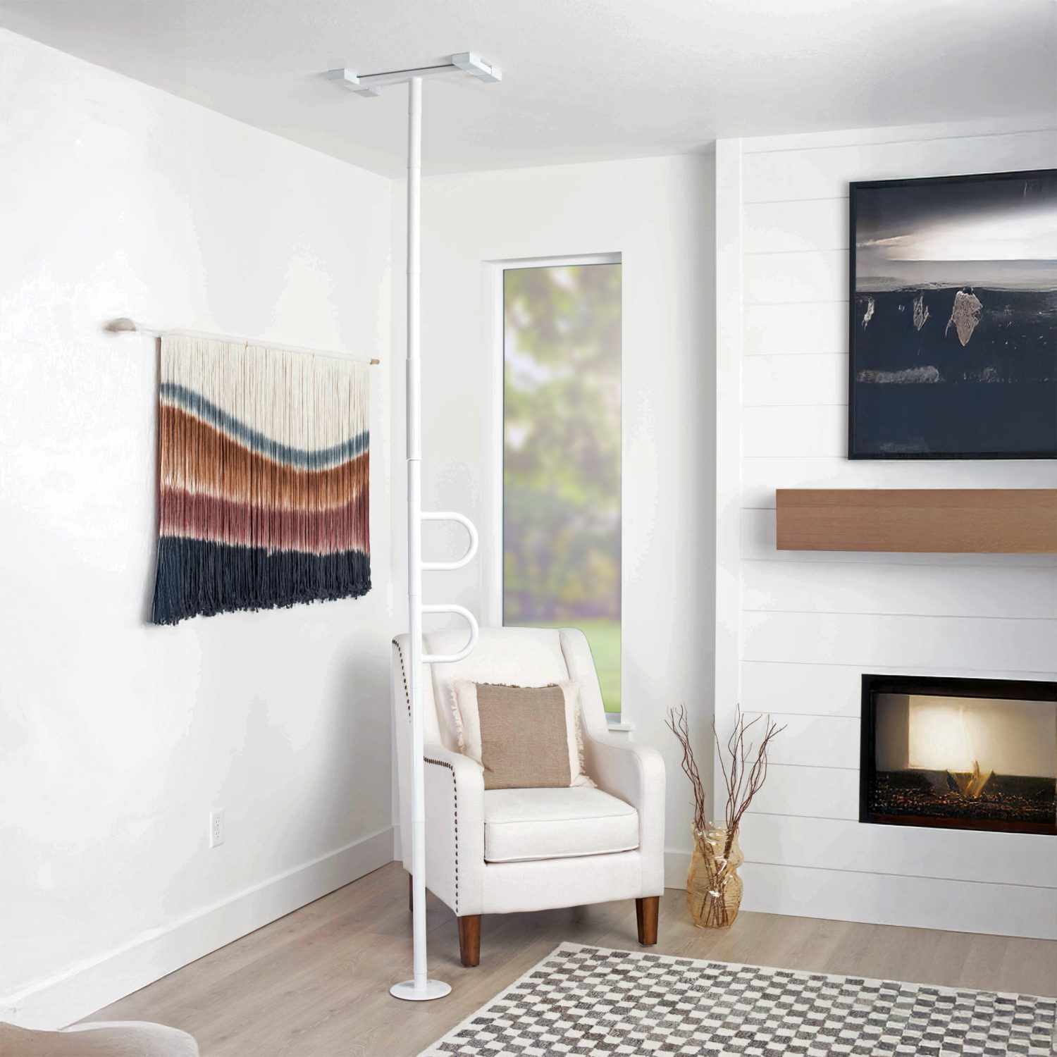 8142 Double Handle Floor to Ceiling Grab Bar