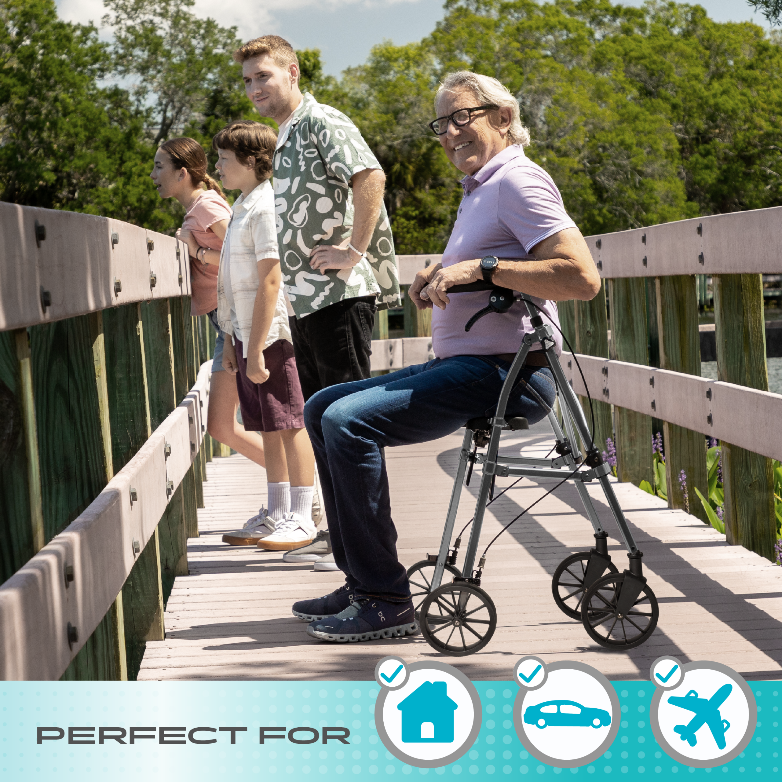 4395 Wonder Rollator Plus with 8" Wheels - Image 4