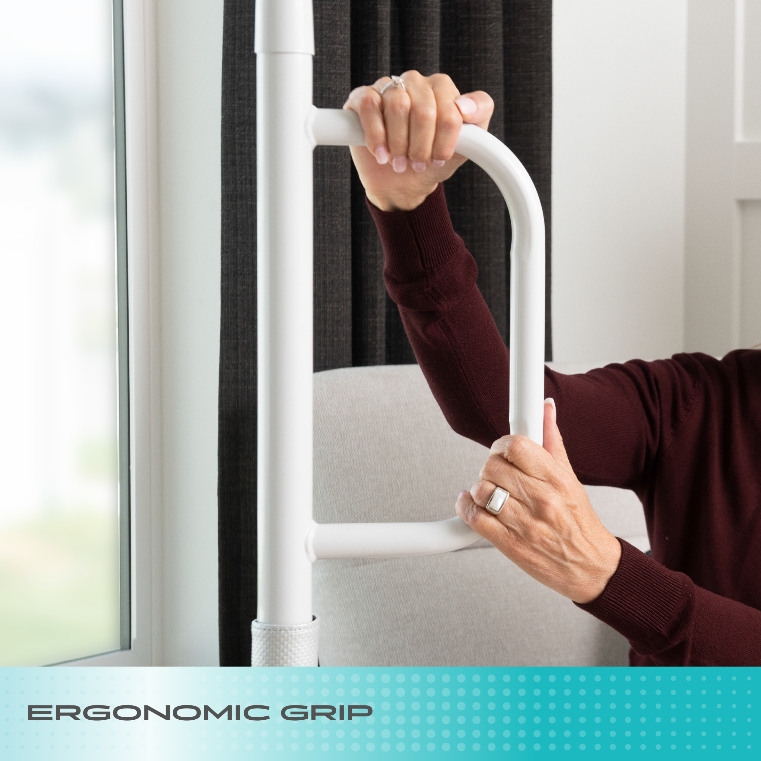 8140 Single Handle Floor to Ceiling Grab Bar - Image 6
