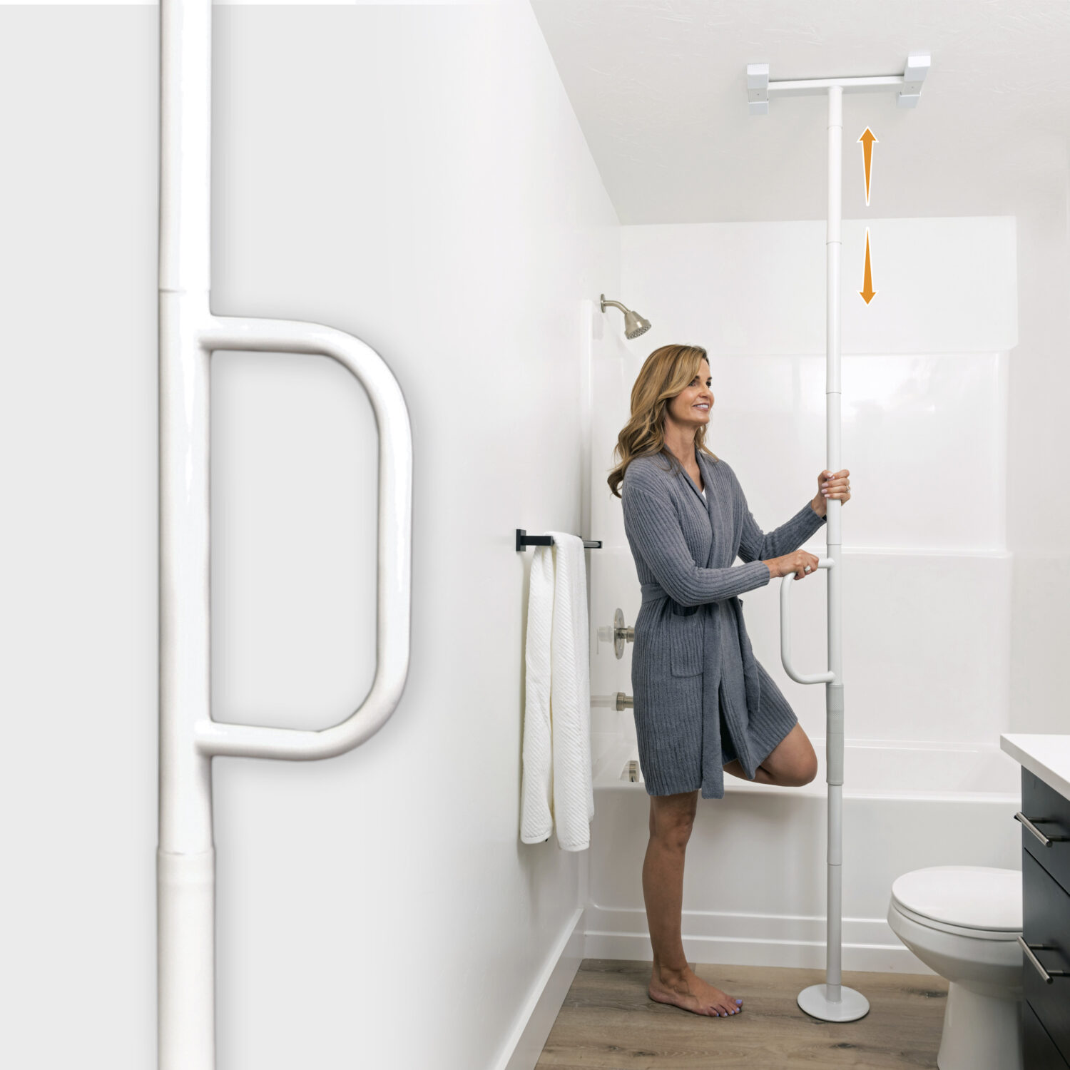 8140 Single Handle Floor to Ceiling Grab Bar